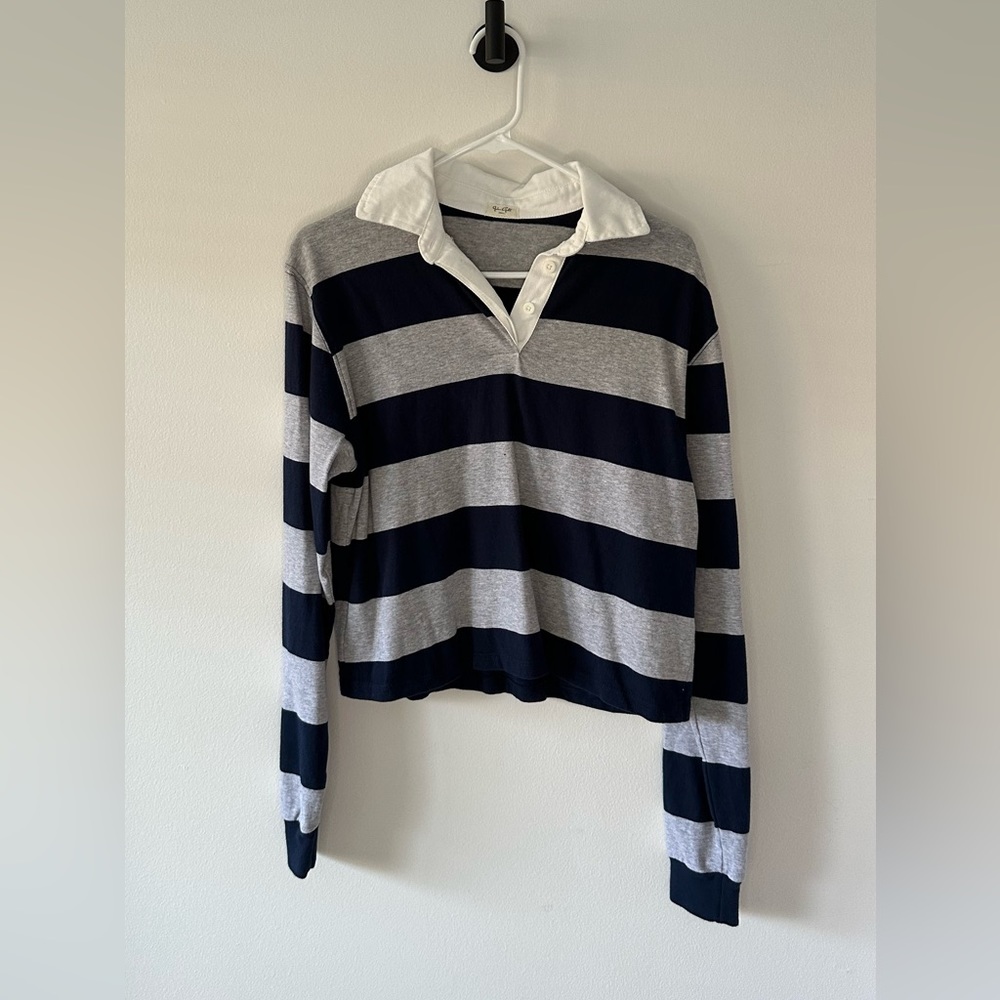 John Gault, striped colored shirt